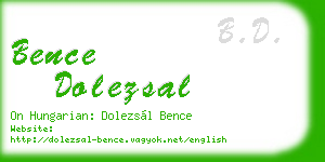 bence dolezsal business card